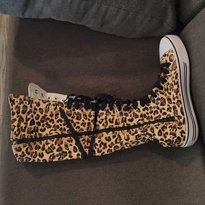 Knee High West Blvd Leopard Print Sneakers